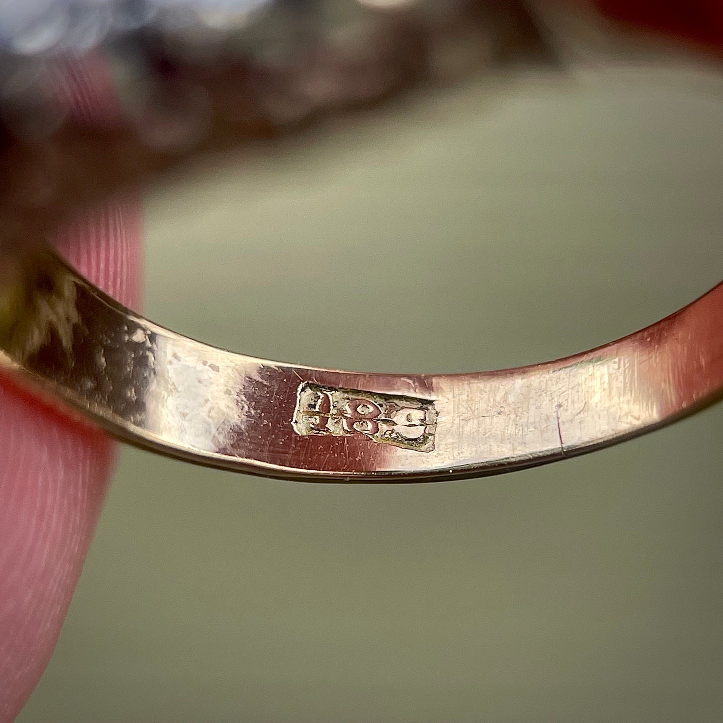 18ct Gold Antique Victorian 1.20ct Old Cut Diamond double two row boat Ring