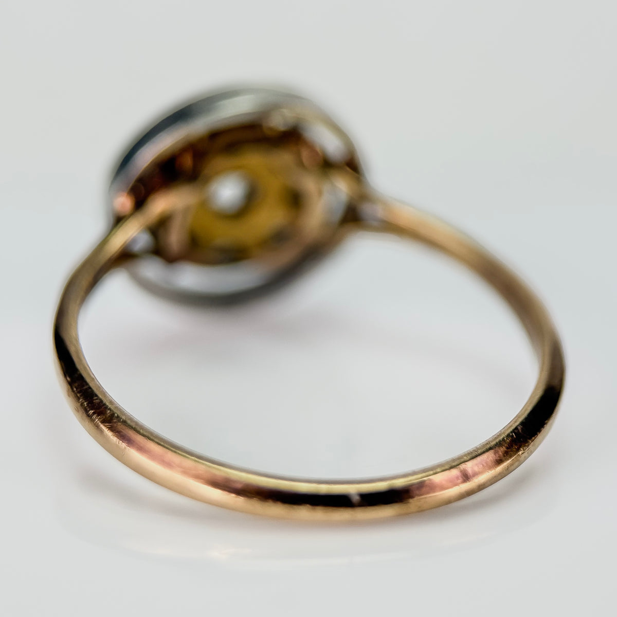 15ct Gold Antique Art deco Old Cut Diamond 9 Stone cluster daisy Ring