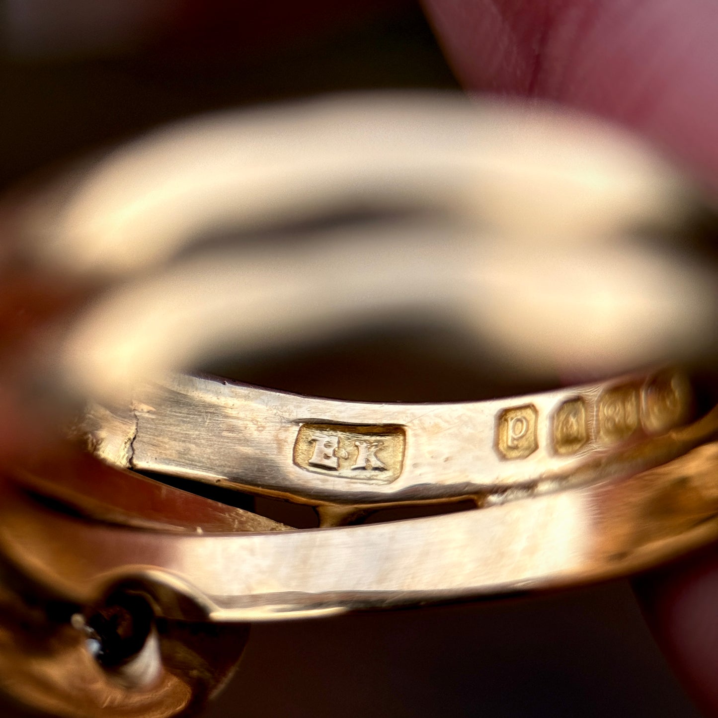 18CT Gold Antique Fully Hallmarked Victorian Old Cut Diamond Snake Ring 8.2g