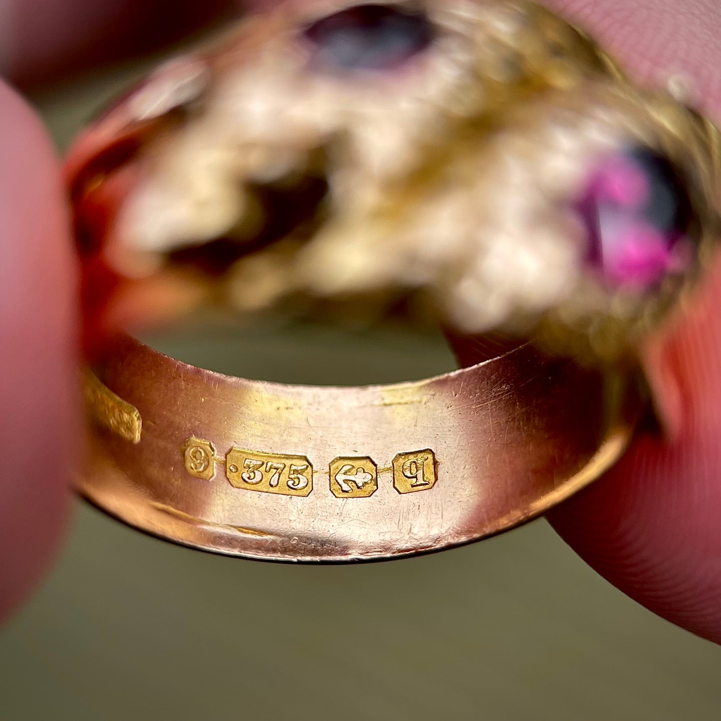 9CT Gold Antique (1915) Double Headed Snake / Cobra Ring 5.1g