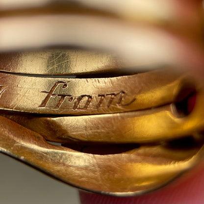 Museum Quality 18CT Gold Antique Victorian 1890 Double Headed Snake Ring