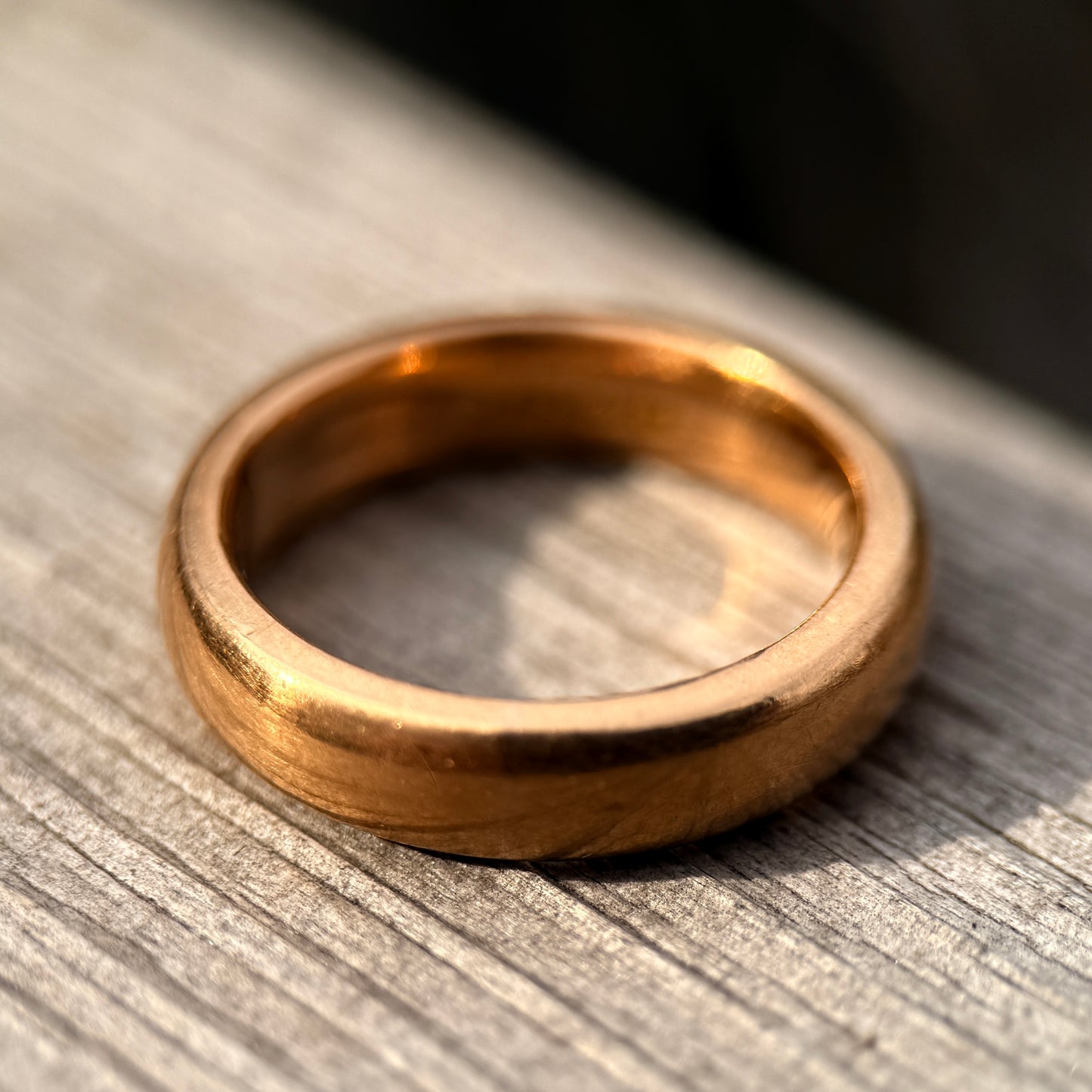 Antique Fully Hallmarked 22CT Gold Wedding ring band Size L 1/2 Heavy 9.9 grams