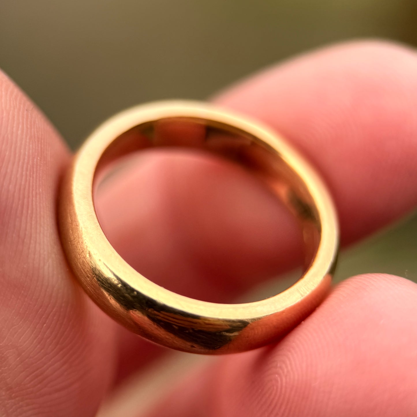 Antique Fully Hallmarked 22CT Gold Wedding ring band Size L 1/2 Heavy 9.9 grams