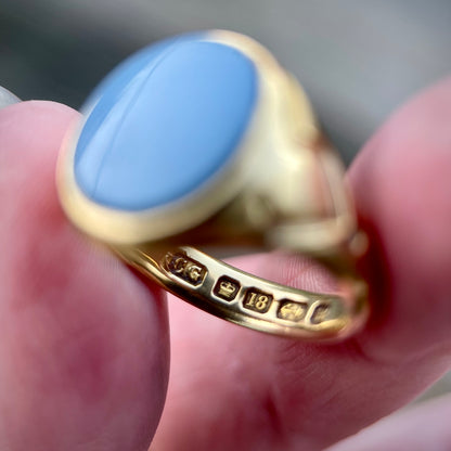 *Reserved* 18ct Gold Fully Hallmarked Antique Victorian Intaglio Solitaire Signet Ring 9.8g