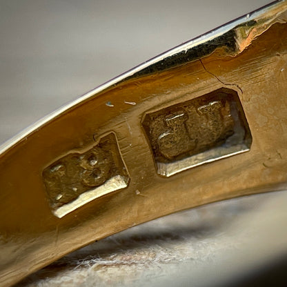 *RESERVED* + RESIZE to J 1/2 UK 18ct Gold Antique Victorian Lion Intaglio Solitaire Signet Ring HEAVY 9.3g
