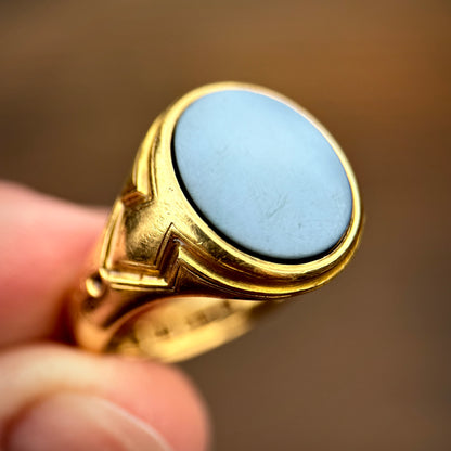 *Reserved* 18ct Gold Fully Hallmarked Antique Victorian Intaglio Solitaire Signet Ring 9.8g