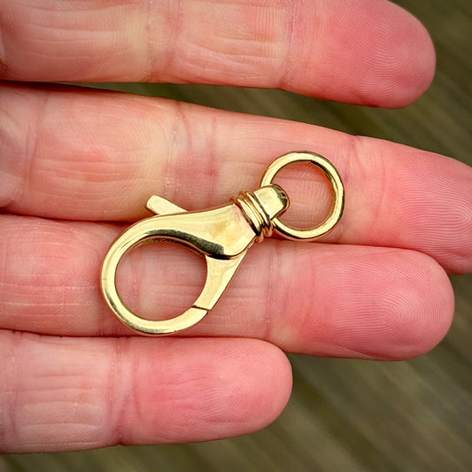 9ct yellow Gold XL Giant lobster claw pendant findings 5.7 grams large heavy