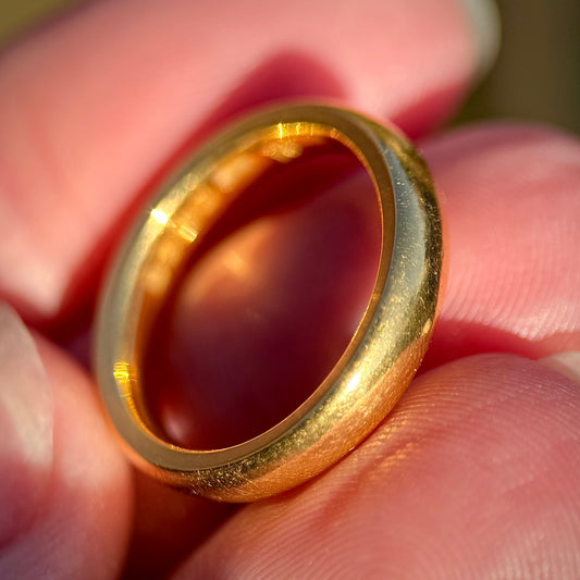 Antique Fully Hallmarked 22CT Gold Wedding ring band Size K Heavy 6.6 grams