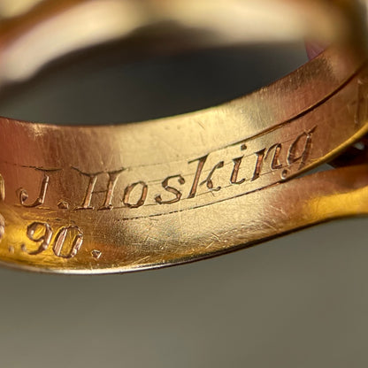 Museum Quality 18CT Gold Antique Victorian 1890 Double Headed Snake Ring