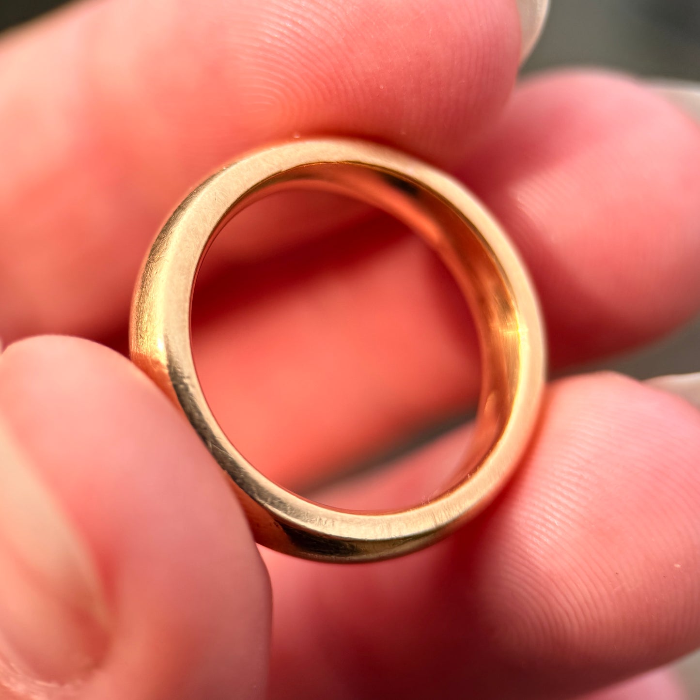 Antique Fully Hallmarked 22CT Gold Wedding ring band Size L 1/2 Heavy 9.9 grams