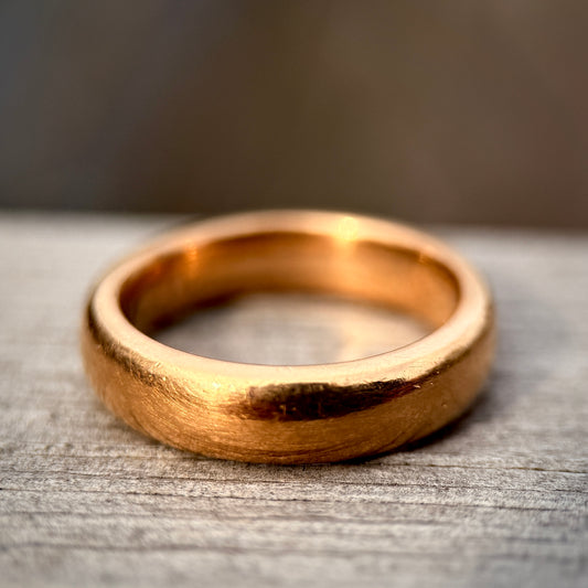 Antique Fully Hallmarked 22CT Gold Wedding ring band Size L 1/2 Heavy 9.9 grams