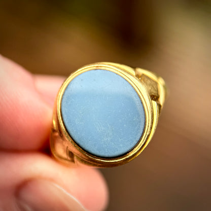 *Reserved* 18ct Gold Fully Hallmarked Antique Victorian Intaglio Solitaire Signet Ring 9.8g