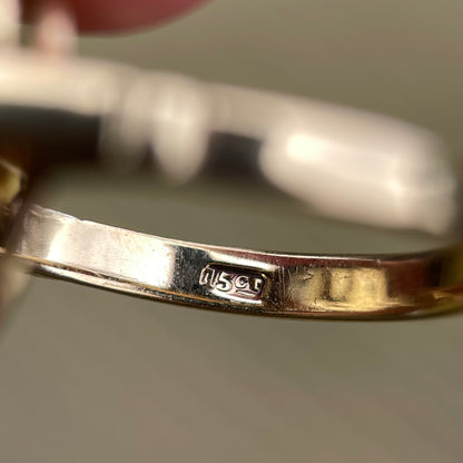 Impressive 15ct Gold Antique Georgian / Early Victorian 12.00ct Citrine Ring