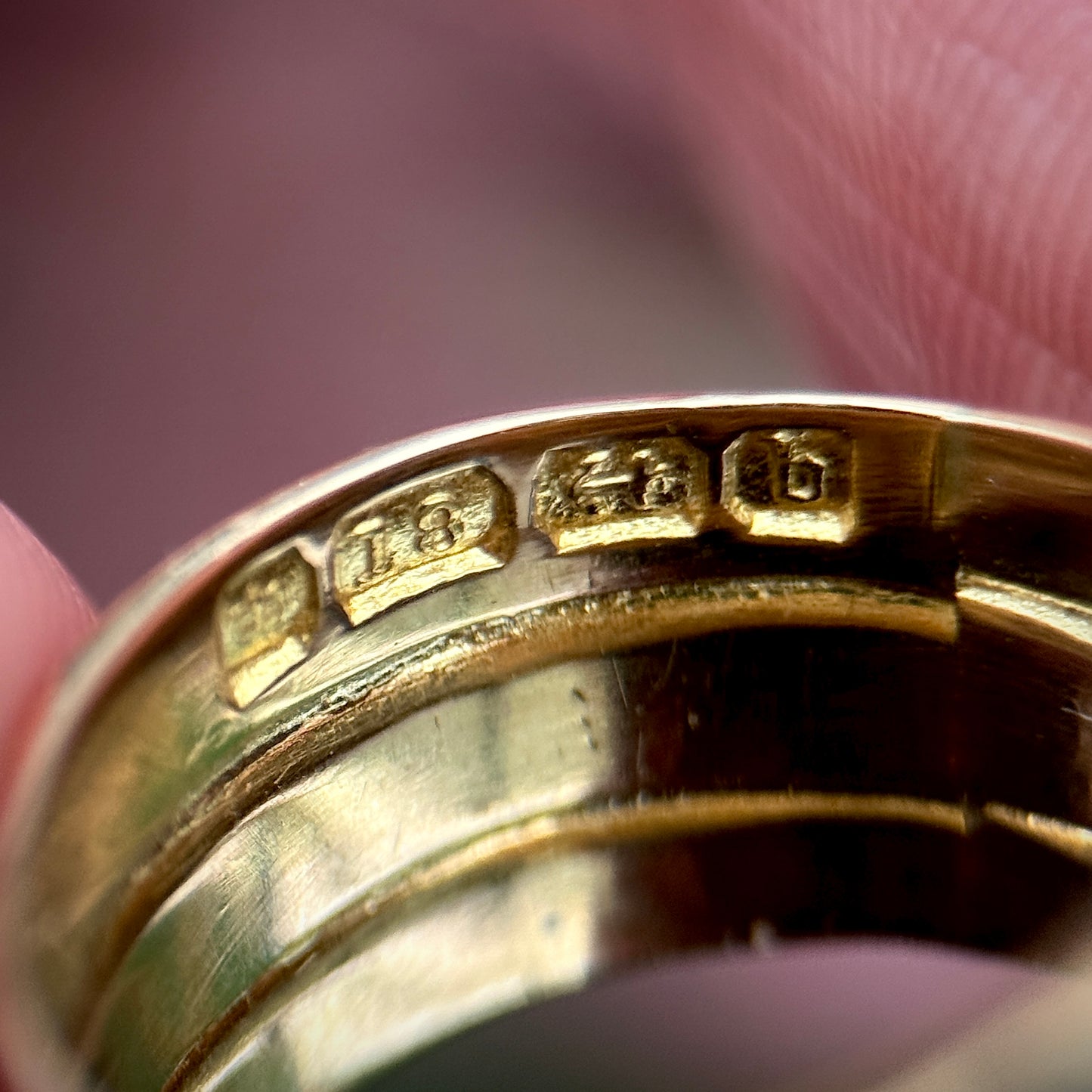 18CT Gold Antique Victorian 0.30ct Old Cut Diamond Snake Ring 9.7 grams