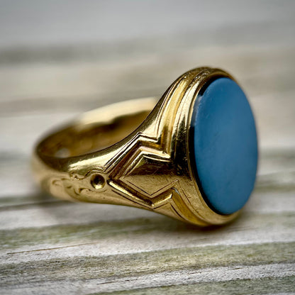 *Reserved* 18ct Gold Fully Hallmarked Antique Victorian Intaglio Solitaire Signet Ring 9.8g