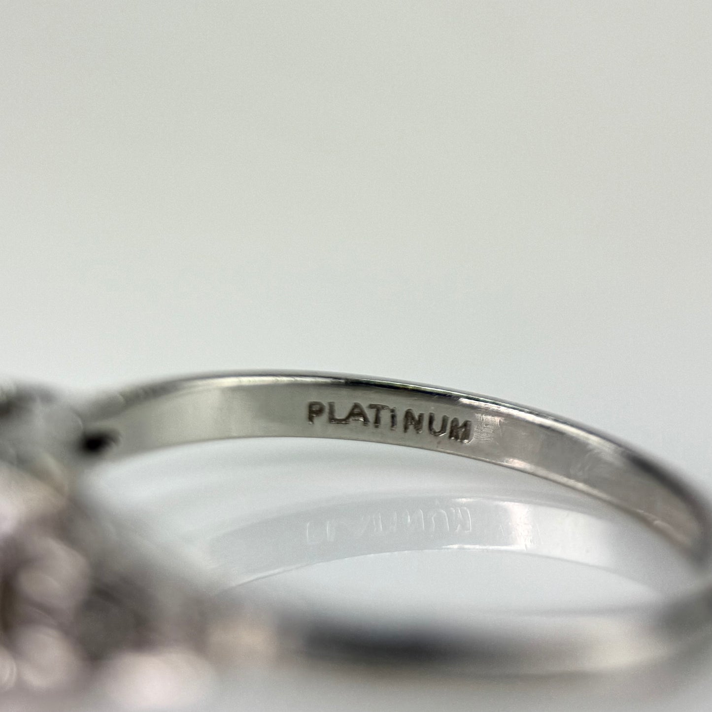 Platinum 1.20ct Old European Cut Diamond Solitaire Engagement Ring