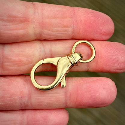 9ct yellow Gold XL Giant lobster claw pendant findings 5.7 grams large heavy