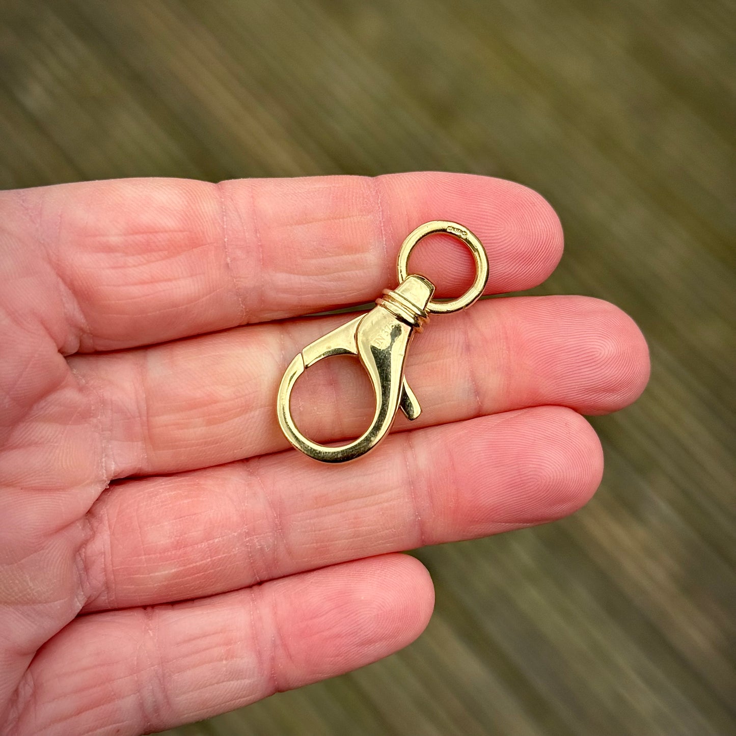 9ct yellow Gold XL Giant lobster claw pendant findings 5.7 grams large heavy