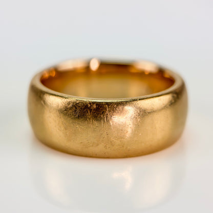 9ct Gold wedding band ring 15.15 Grams heavy size P 1/2