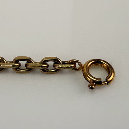9ct Gold Vintage faceted biker cable link chain necklace 14.68 grams 21 " inch