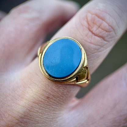 *Reserved* 18ct Gold Fully Hallmarked Antique Victorian Intaglio Solitaire Signet Ring 9.8g