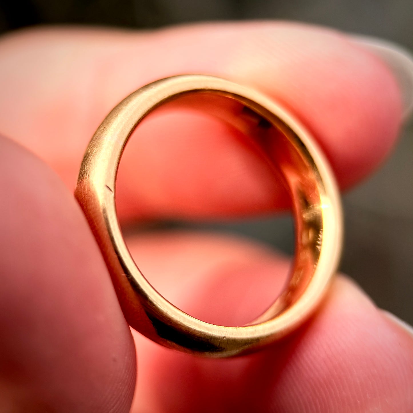 Antique Fully Hallmarked 22CT Gold Wedding ring band Size L 1/2 Heavy 9.9 grams