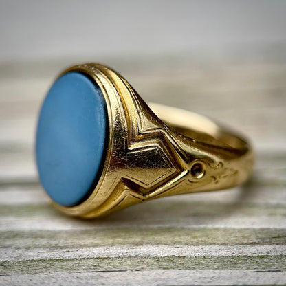 *Reserved* 18ct Gold Fully Hallmarked Antique Victorian Intaglio Solitaire Signet Ring 9.8g