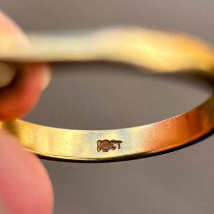 18ct Gold Antique 0.77ct Old Cut Diamond Solitaire Engagement Ring