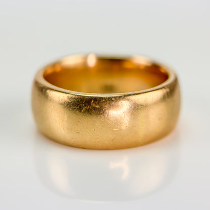 9ct Gold wedding band ring 15.15 Grams heavy size P 1/2