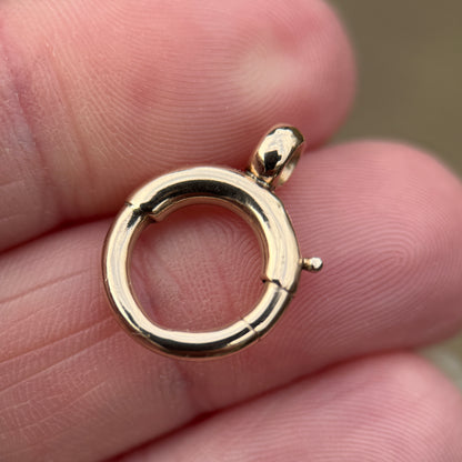 *Reserved* A Large Antique 9CT Rose Gold Bolt ring clasp 1.512 grams 13.40mm Findings