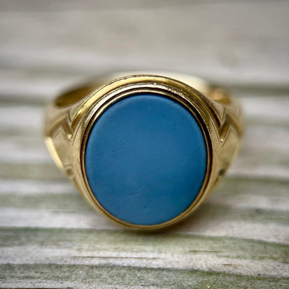 *Reserved* 18ct Gold Fully Hallmarked Antique Victorian Intaglio Solitaire Signet Ring 9.8g