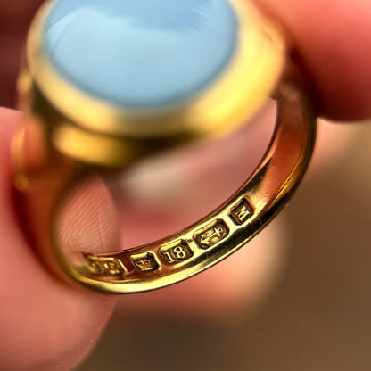 *Reserved* 18ct Gold Fully Hallmarked Antique Victorian Intaglio Solitaire Signet Ring 9.8g